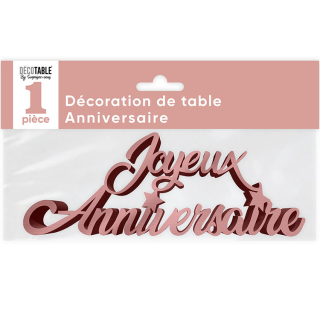 Décoration de table Anniversaire Métallisée - Couleur : Rose Gold