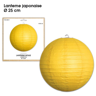 Lanterne Boule diamètre 25 cm - Couleur : Jaune
