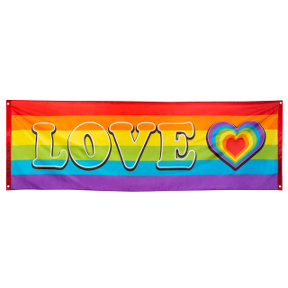 Bannière polyester Arc-en-ciel 'LOVE'