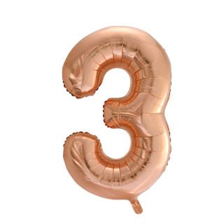 Foilballoon 34" no. 3 rose gold