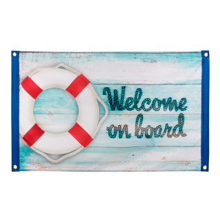 Polyester drapeau Navy 'Welcome on board'