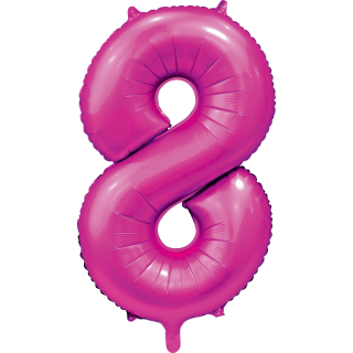 Foilballoon 34" no. 8 satin hotpink