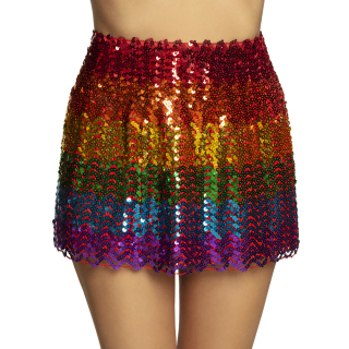 Minijupe Sequins multicolore