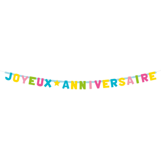 Guirlande lettre carton 'Joyeux Anniversaire'