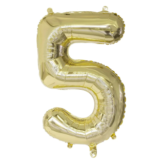 Ballon en aluminium '5' or