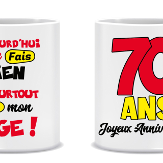 Mug Anniversaire Mixte - Tous les évènements de la vie : 70 ans