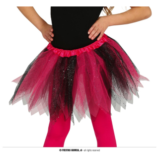 TUTU ENFANT ROSE-NOIR BRILLANT 30 CMS