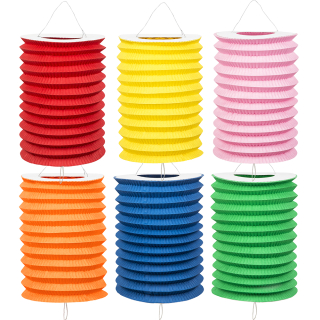 Set 12 Lanternes cylindrique en papier (13 cm)