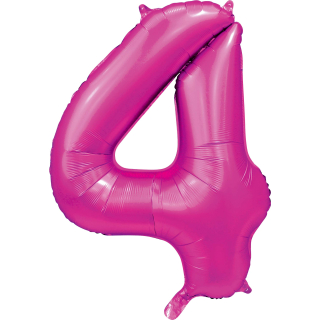 Foilballoon 34" no. 4 satin hotpink