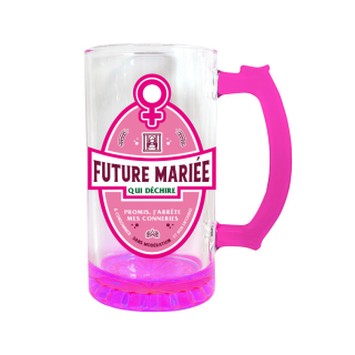 Chope à bière Future Mariée Rose