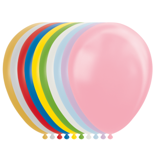 25 Balloons 12" metallic/pearl multicolour