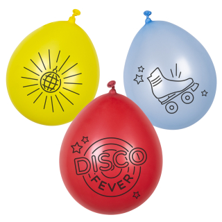 Set 6 Ballons en latex Disco fever