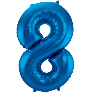 Ballon Chiffre 8 Bleu 86cm