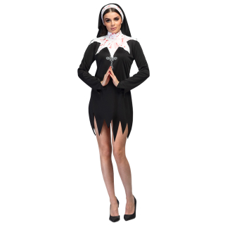 Pc. Costume adulte Bloody nun (M)