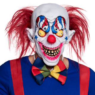Masque tête latex Creepy clown
