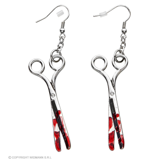 Paires de "BOUCLES D'OREILLES CISEAUX SANGLANTS"