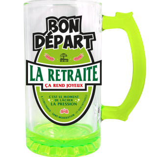 Chope à bière Retraite Mixte Verte