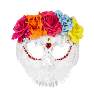 Demi-masque Catrina de luxe