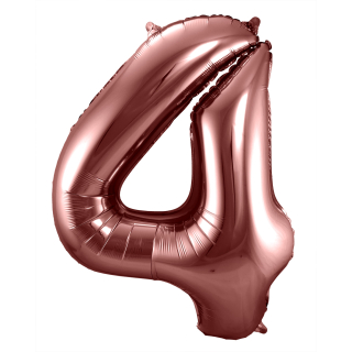 Ballon aluminium Chiffre 4 Bronze - 86 cm