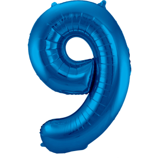 Ballon Chiffre 9 Bleu 86cm