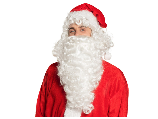 Perruque et barbe de Père Noël Luxe