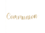 Guirlande lettres "Communion" or