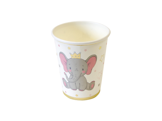 GOBELET EN CARTON ELEPHANT COURONNE 270ml (x 6)