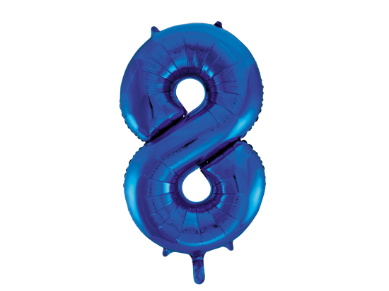 Foilballoon 34" no. 8 blue