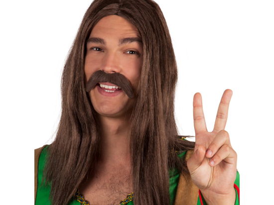 Moustache brune Hippie