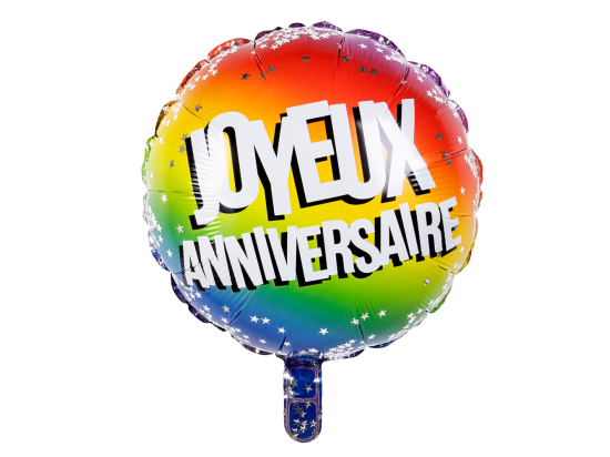 Ballon en aluminium 'Joyeux Anniversaire'