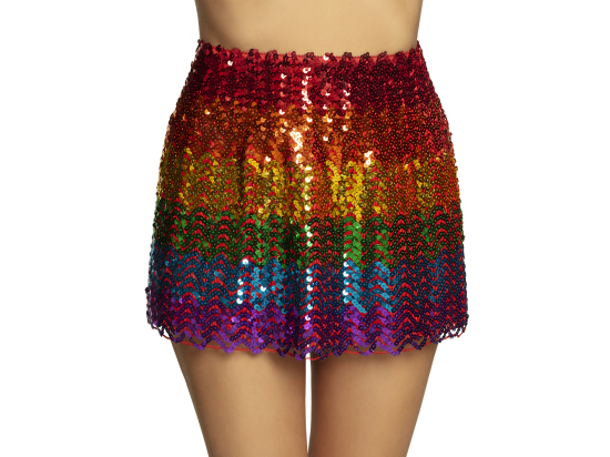 Minijupe Sequins multicolore