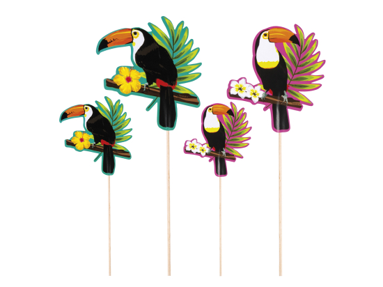 Set 4 Bâtonnets cocktail Toucan Tropique