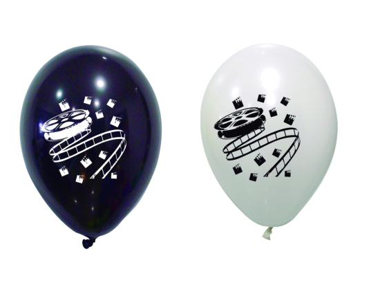 BALLON IMPRIME THEME CINEMA 25-32 cm (x 8)