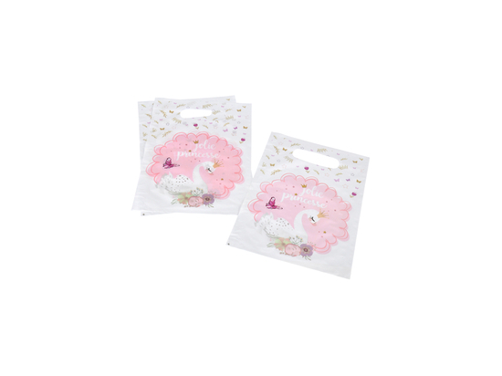 SET DE 6 SACS A BONBONS EN PAPIER H23CM CYGNE