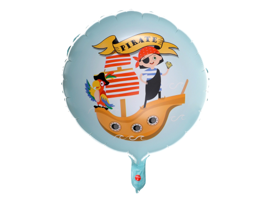 Ballon Alu Pirate Multicolore Ø 45 cm. Hélium 0.015 m3 Pochette d'1 pièce