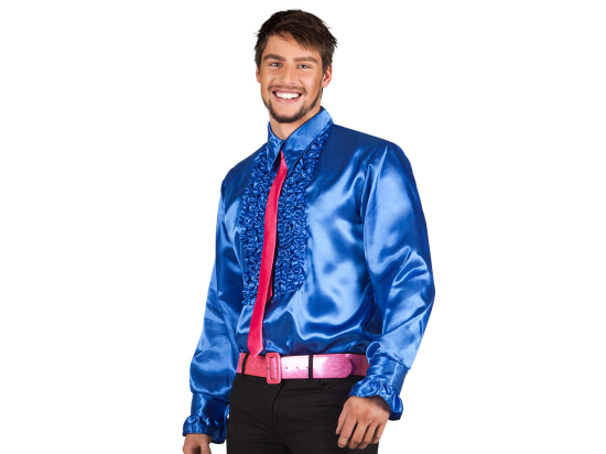 Pc. Chemise partie bleu royal (S, 46/48)