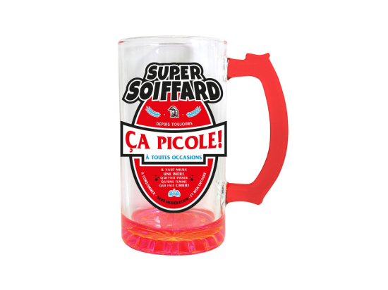 Chope à bière Super Soiffard Rouge