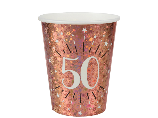 Gobelet Âge étincelant rose gold 50 ans