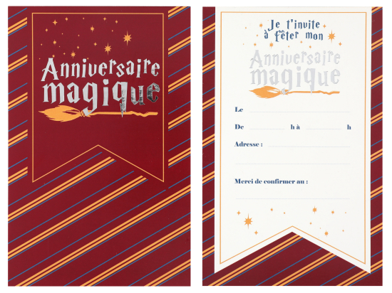 Carte invitation Sorcier Multicolore