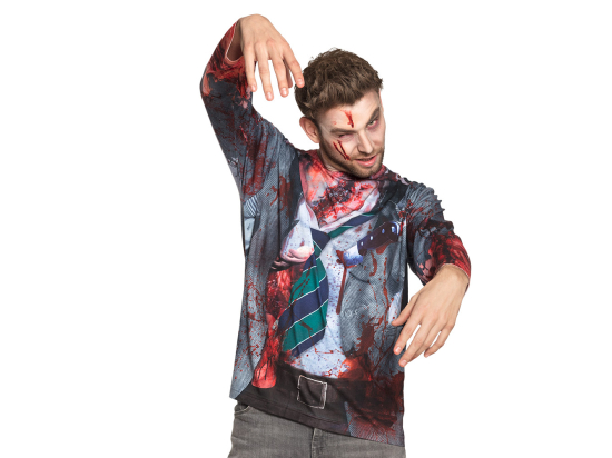 Chemise photoréaliste Zombie freak