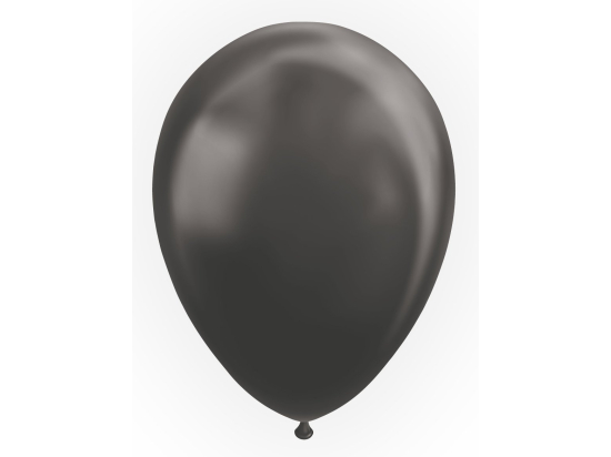 10 Balloons 12" metallic black