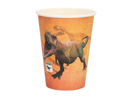 Set 8 Gobelets en papier T-Rex (21 cl)