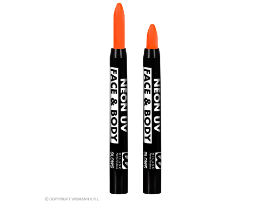 Boite Display avec "12 CRAYONS DE EAU-MAQUILLAGE ORANGE FLUO" - 3,5 ml