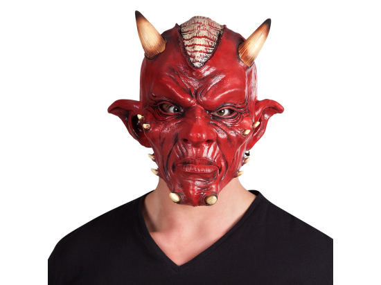 Masque tête latex Diable de luxe