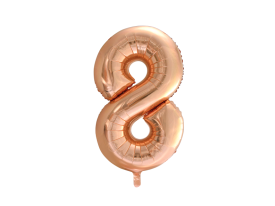 Foilballoon 34" no. 8 rose gold