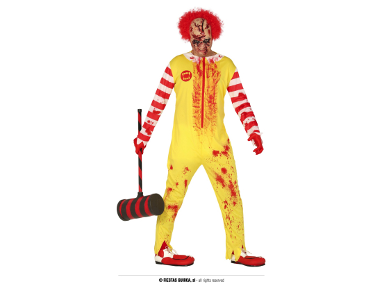 BURGER CLOWN ZOMBIE ADULTES TAILLE L 52-54