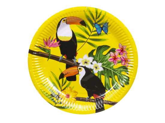 Set 6 Assiettes Toucan Tropique