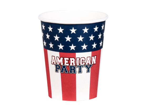 Set 10 Gobelets en carton  'AMERICAN PARTY'