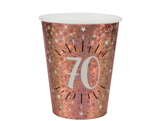 Gobelet Âge étincelant rose gold 70 ans