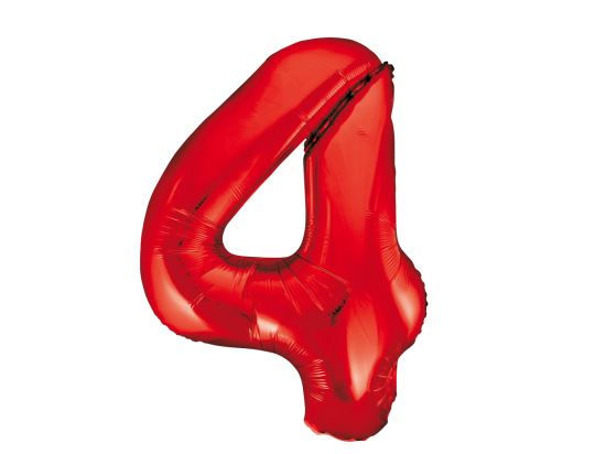 Foilballoon 34" no. 4 red